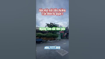 Bán nhà mặt tiền quận 1 đường Trần Đình Xu ngang 12m dài 18m căn góc #bán_nhà_mặt_tiền_quận_1