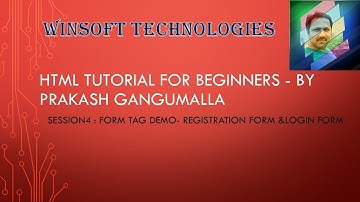HTML tutorial for Beginners Session4 | Creating Forms with Table by Prakash Gangumalla