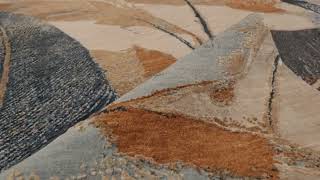 Rug & Kilim's Modern Abstract Rug in Botanical Rust and Indigo -35181