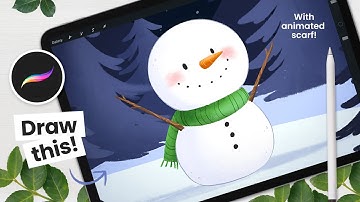 How To Draw A Cute Snowman • Procreate Animation Tutorial