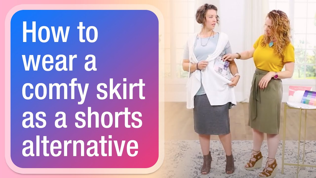 How to wear a comfy skirt as a shorts alternative - YouTube