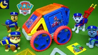 COOL NEW Paw Patrol Magnetic Magformers - Build VEHICLES With The Rescue Pups!