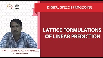 Lattice Formulations of Linear Prediction