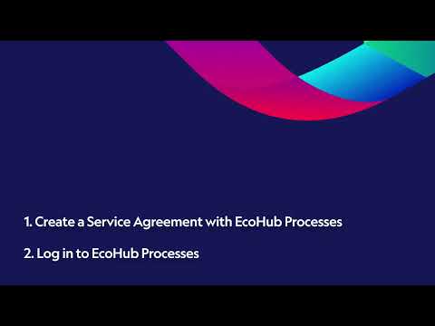 Tutorial 1  Login to EcoHub Processes