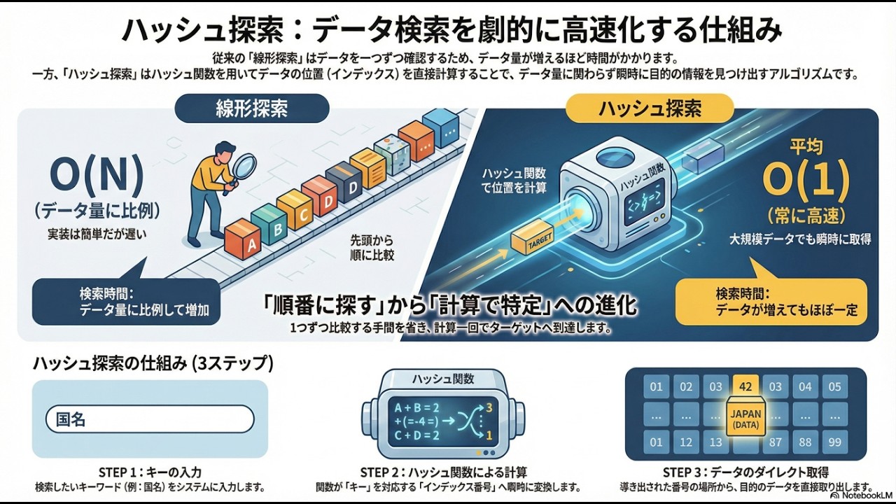 [[情報]]ハッシュ探索とデータ検索アルゴリズム