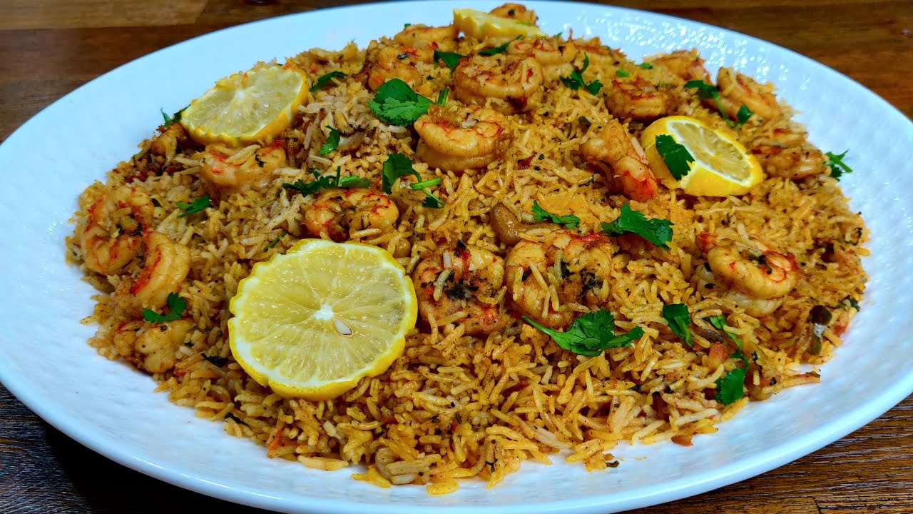 برياني الروبيان 🍤 بقدر الضغط الكهربائي - نضج تماما بخمس دقائق