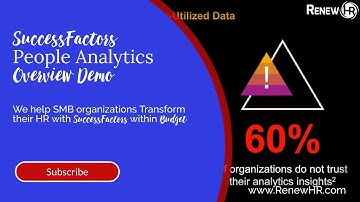 Fact based Decision making  I SAP SuccessFactors People Analytics Solution Overview