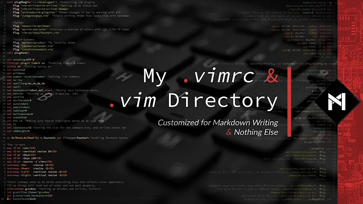 My Vimrc: Customized for Markdown Writing & Nothing Else