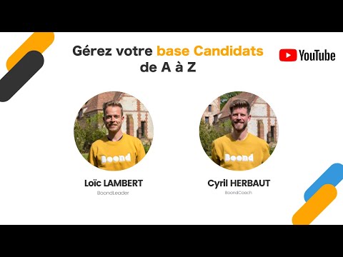 Webinar BoondManager : Gérez votre base Candidats de A à Z