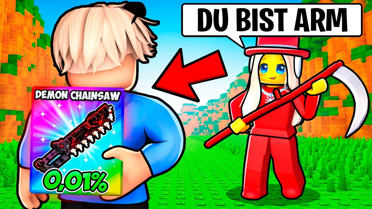 Ich tat so als wäre ich ein NOOB, dann benutzte ich 0,1% DÄMONEN KETTENSÄGE +1 Cut Grass Adventure!