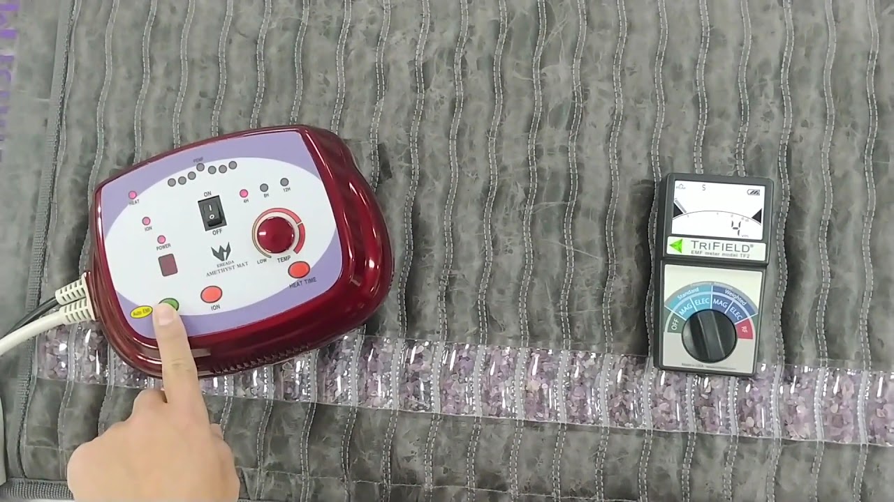 Gray Ereada® Bio-Magnetic Professional 29"x73" Amethyst mat with 8-64 Hz Adjustable PEMF