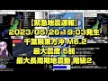 【緊急地震速報】2023/05/26 19:03発生 千葉県東方沖 M6.2 最大震度5弱 長周期地震動 階級2