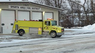 Sparta fire department response Structure fire