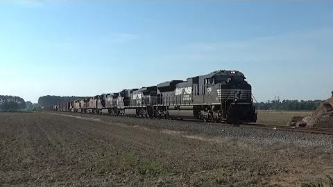 Chasing & Pacing NS E5N w/ UP Power & NS SD70ACe Leading, & Rare Daylight Auto Train - 5/18/2019