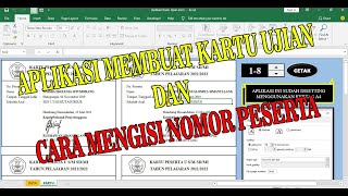 Aplikasi Membuat Kartu Ujian dan Cara Membuat Nomor Peserta Ujian