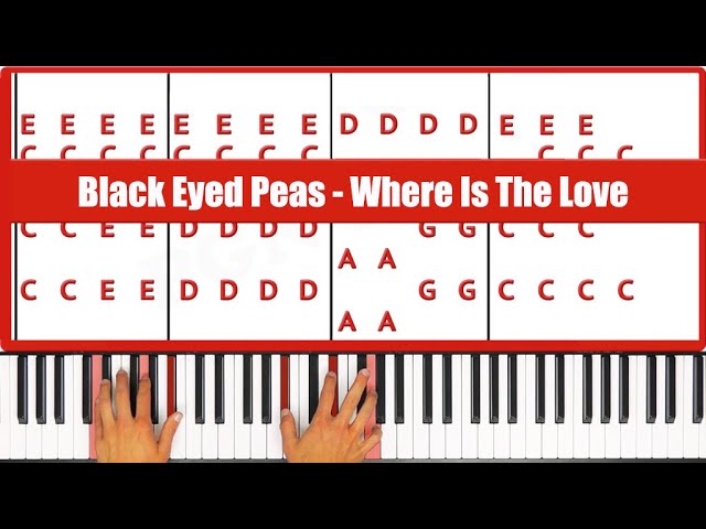 Where Is The Love Black Eyed Peas Piano Tutorial Easy - YouTube