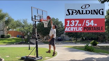 Spalding 54-Inch Acrylic Portable Basketball Goal Installation