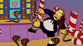 Homer plays with animals at the circus