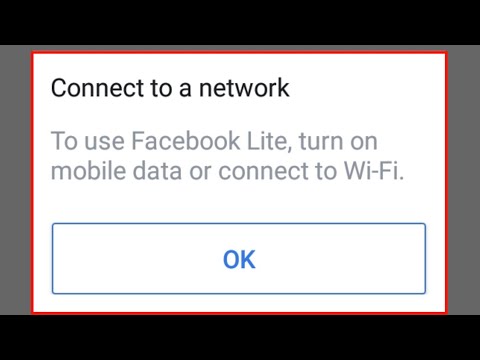 To Use Facebook Lite Turn On Mobile Data Or Connect To Wifi | How To Fix