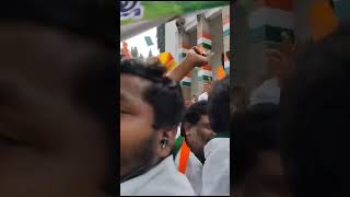 & Flags In Full Display At Gandhi Bhavan