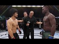 Bruce Lee vs. Uriah Hall (EA Sports UFC 3) - CPU vs. CPU - Crazy UFC 👊🤪