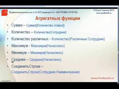 Настройки отчетов в 1С:ЗУП 3.0 - Группировка по кварталам