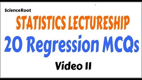 #11. 20 MCQs Regression SPSC STATISTICS Lectureship Video 11 | ScienceRoot