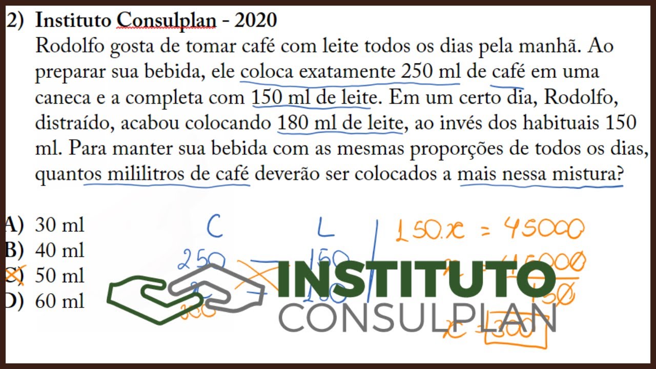 3 QUESTÕES DE MATEMÁTICA DA BANCA INSTITUTO CONSULPLAN - YouTube