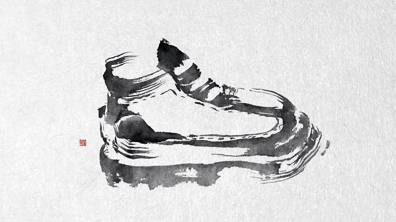 Sumi-e: How to draw a sea Landscape painting 