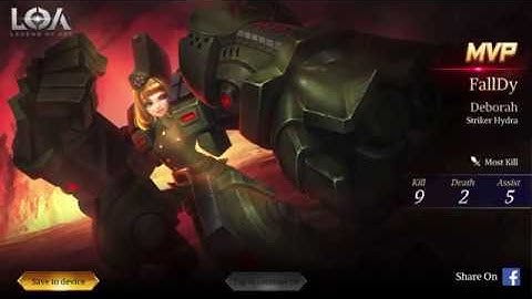 Deborah - Legend of Ace | Full Gameplay Ranked Match | #LOA (iOS/Android)