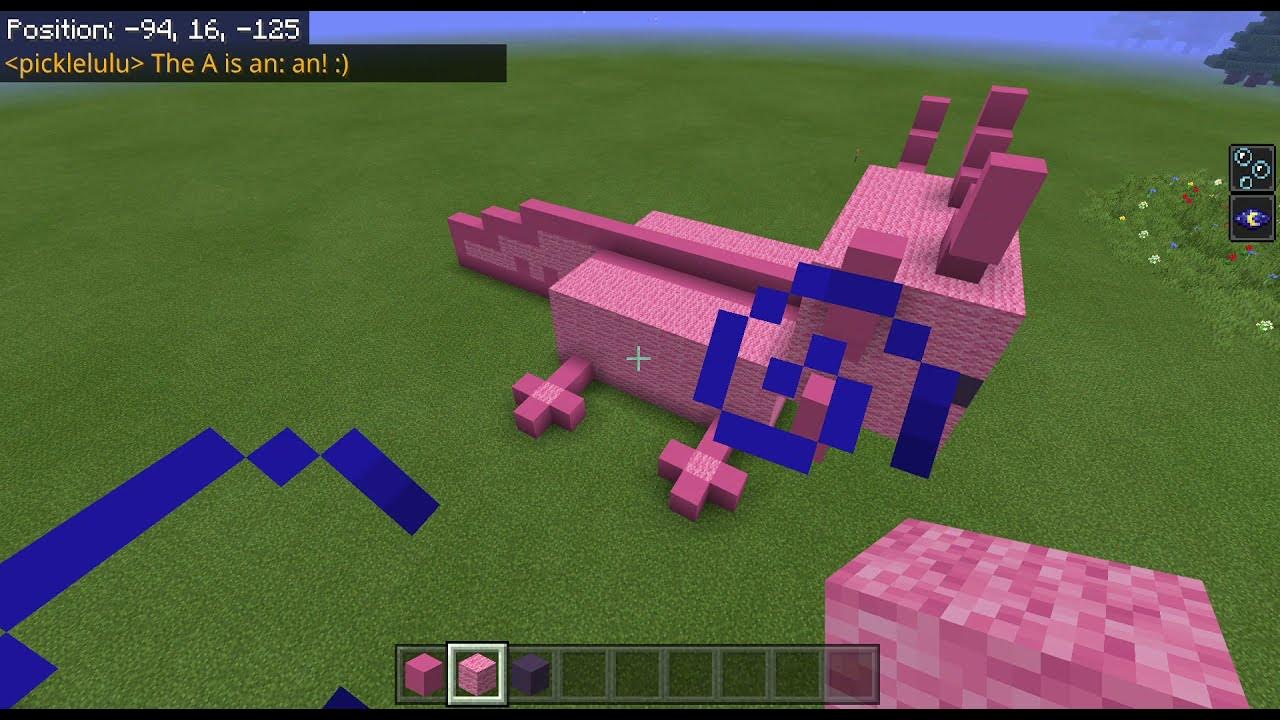 How To Build A Minecraft Axolotl Statue YouTube