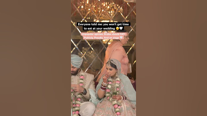 Normalise brides eating at their wedding 🥹