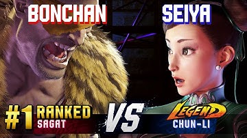 SF6 ▰ BONCHAN (#1 Ranked Sagat) vs SEIYA (Chun-Li) ▰ High Level Gameplay