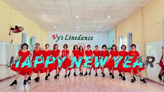 Happy New Year Line Dance l Bài Hướng Dẫn Dưới Video