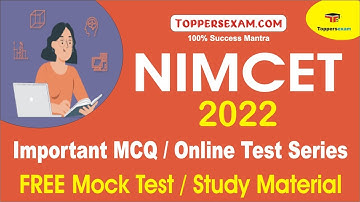 NIMCET  Exam Date  2022 | Important MCQ | Online Test Series | Mock test | Study Material