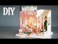 Diy miniature dollhouse kit  gypsophila  flower shop  relaxing satisfying