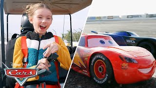 Racing PIXAR CARS CHARACTERS on a REAL RACE TRACK! | Pixar Cars screenshot 2