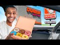 Eerste drive thru van dunkin donuts in nederland proberen
