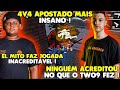 TWO9 FICOU IRRITADO E NINGUÉM ACREDITOU NO QUE ELE FEZ NESSE 4v4 APOSTADO - LOS GRANDES VS MEDELIN !