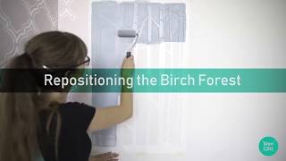 How to re-position STENCILIT® BIRCH FOREST wall stencil