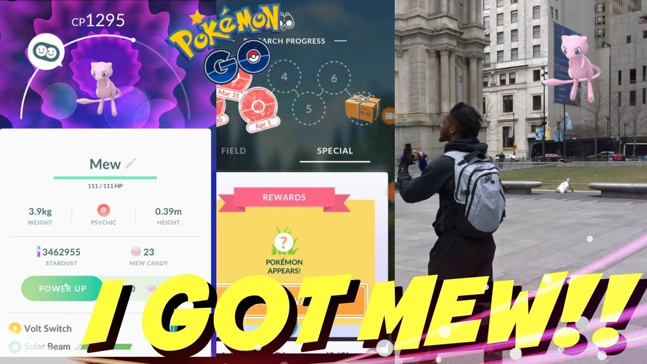 POKEMON GO MYTHICAL QUEST FINALE!!! I CAUGHT MEW IN POKEMON GO YouTube