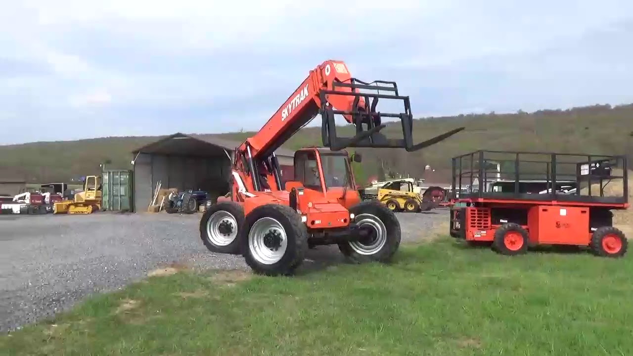 2012 Sky Trak 8042 Shooting Boom Telescopic Fork Lift Cab Heat For Sale Call Mark Supply Co Youtube