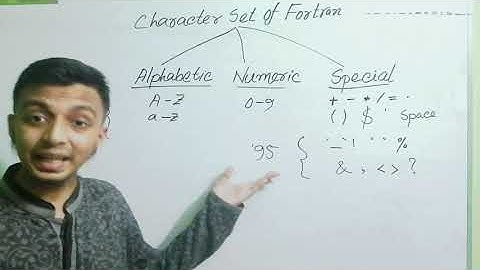 02. Fortran Character Set || Basic Elements Of FORTRAN