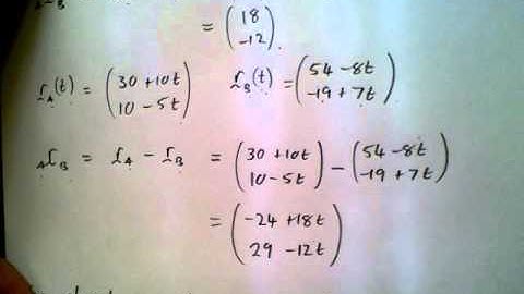 closest approach using scalar product