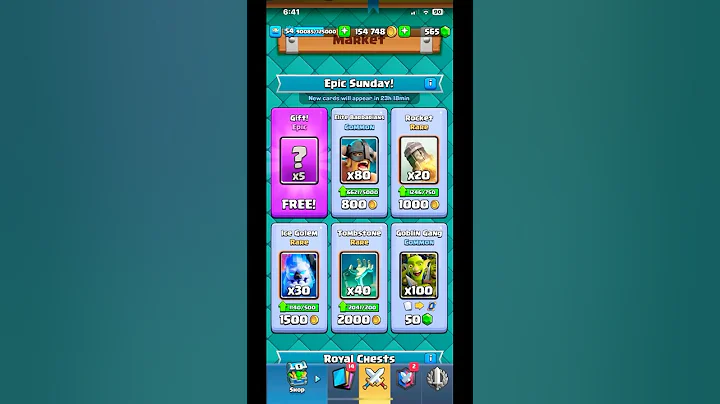 Epic Daily deals, silver chest 1&2🌟 drops. #clashroyale #rewards #youtubeshorts #shorts #reels #fun