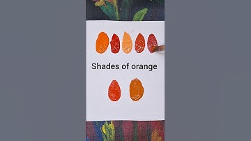 How to get Shades of orange colour | acrylic colour mixing for orange shades #howto #orange #shorts