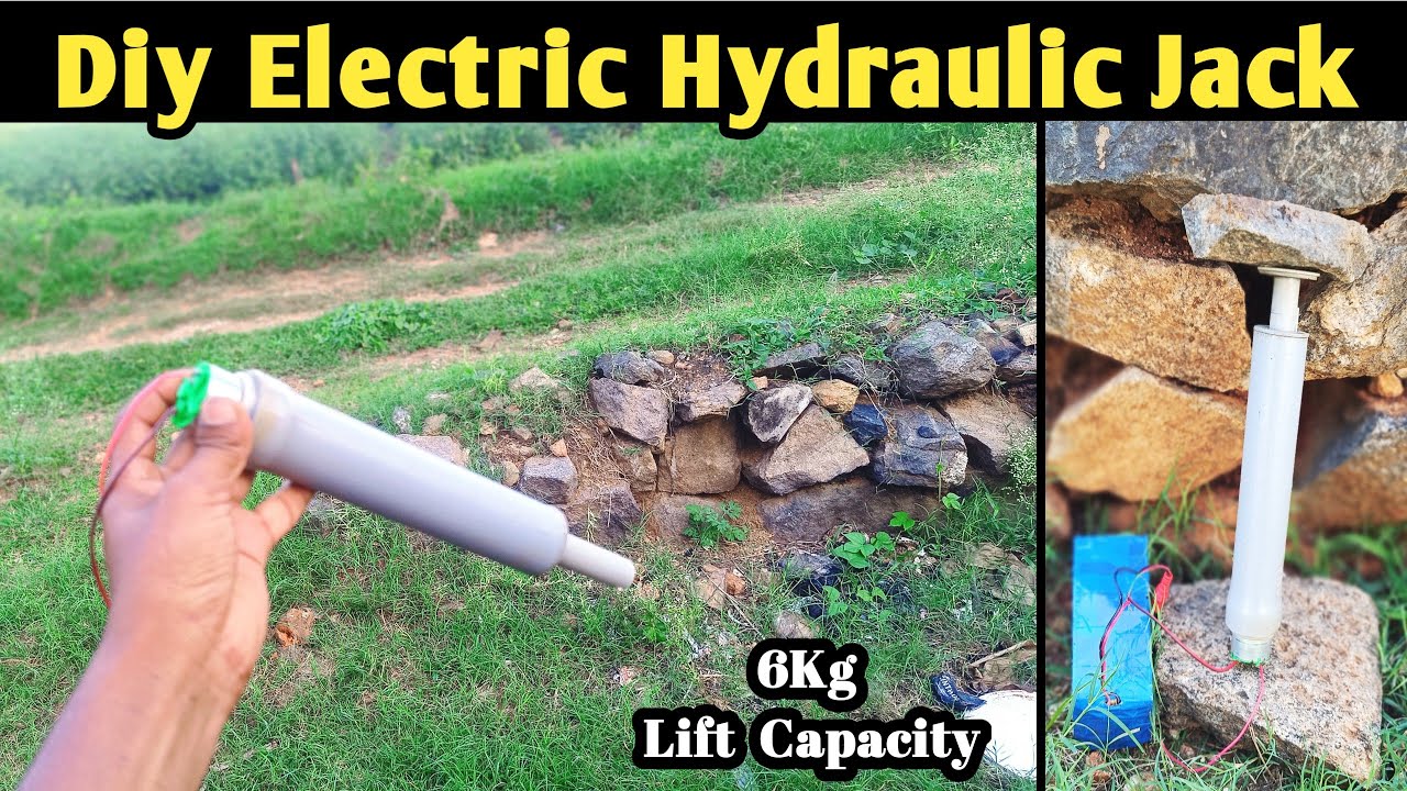 Electric hydraulic jack How to make electric jack at home easy YouTube