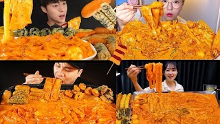 Ultra Creamy Cheese Rose Tteokbokki Mukbang No Talking