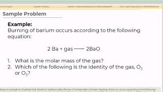 DOST Review Session on Balancing Chemical Reactions and Chemical Equations Part 2: Mass Conservation