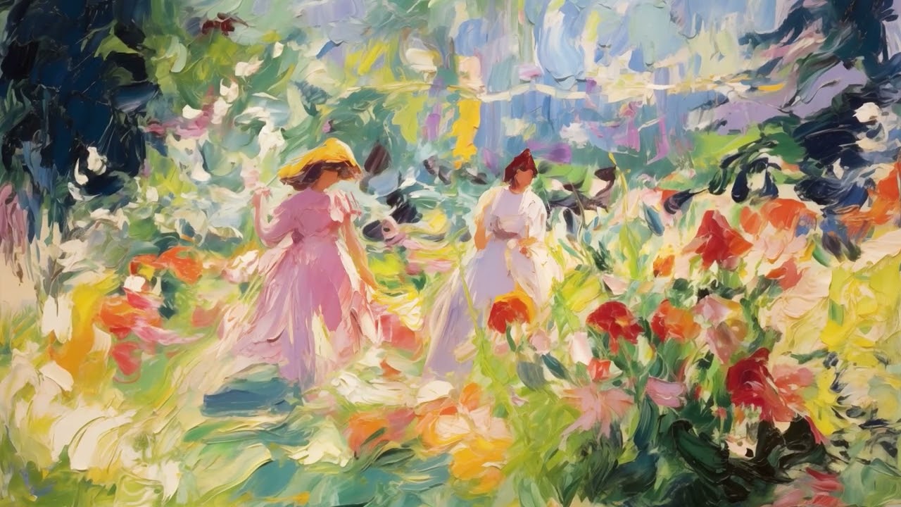 Impressionist Garden in Motion | Cozy Art Ambience